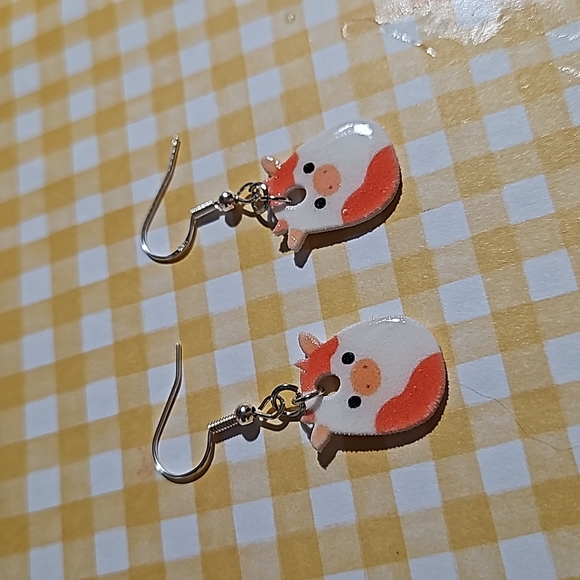 Jenny The Cow Squishmallow Earrings - Picture 3 of 4